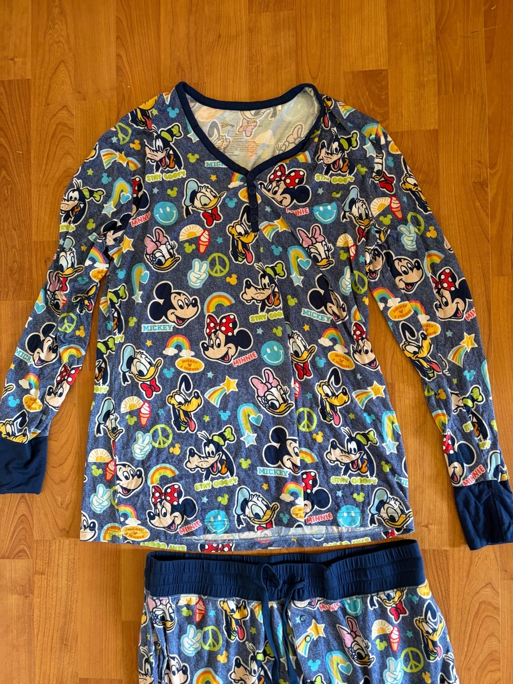 Disney Mickey & Friends Pajama Set Women’s Size Small Bamboo Little Sleepies